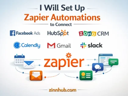 I Will Set Up Zapier Automations to Connect Facebook Ads, HubSpot, Zoho CRM, Calendly, Gmail & Slack