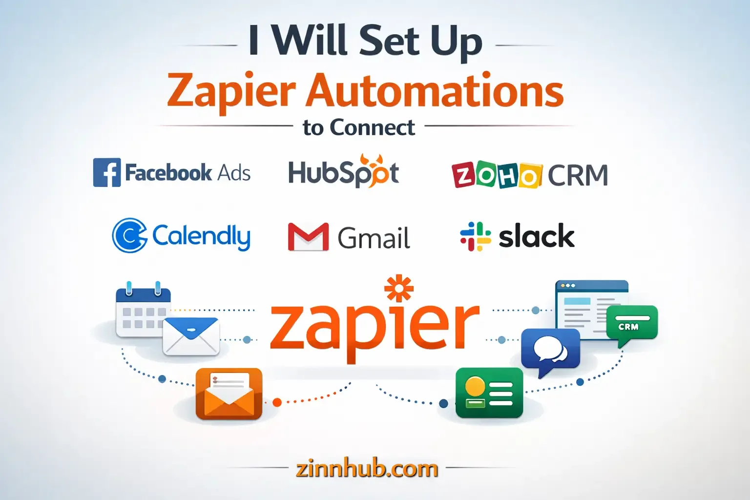 I Will Set Up Zapier Automations To Connect Facebook Ads, Hubspot, Zoho Crm, Calendly, Gmail &Amp; Slack 1 I Will Set Up Zapier Automations To Connect Facebook Ads, Hubspot, Zoho Crm, Calendly, Gmail &Amp; Slack