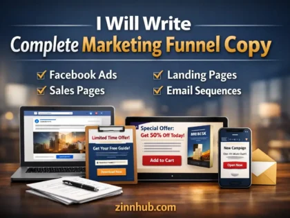 I Will Write Complete Marketing Funnel Copy — Facebook Ads, Landing Pages, Sales Pages & Email Sequences