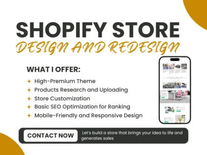 I will build a high-converting Shopify store or dropshipping store for your ecommerce business