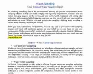 Oxbow Environmental - Website Content Project