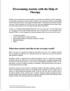 Articles on Mental Health