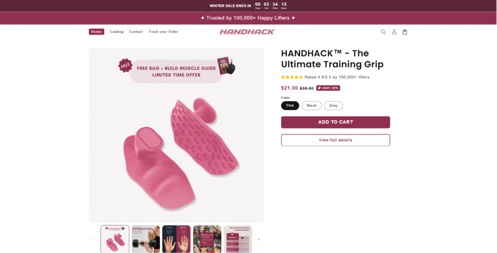 Single Product Shopify Store Design for E-Commerce Brand