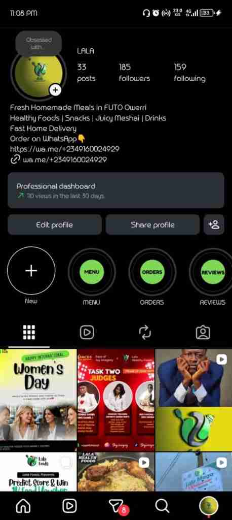 Profile optimization for Lala Healthy Foods