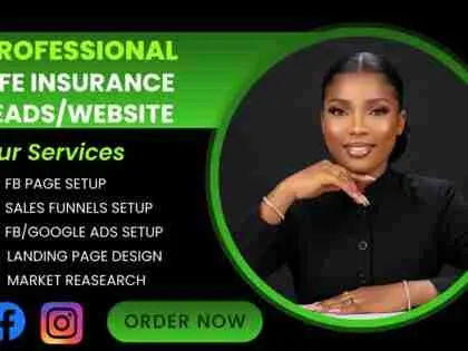 I will design a life insurance lead generation funnel with landing page and Facebook ads
