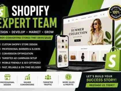 I Will Build and Design a Custom Shopify Store Optimized for Sales and Conversions