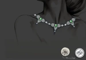 Diamond cut necklace