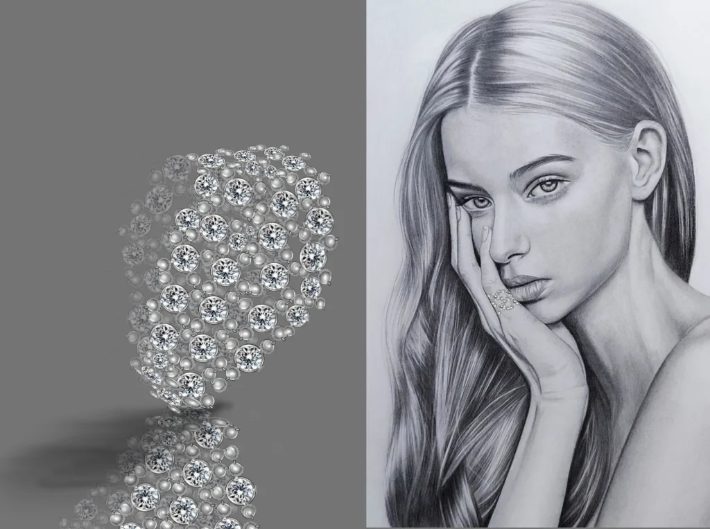 Custom diamond cut rings