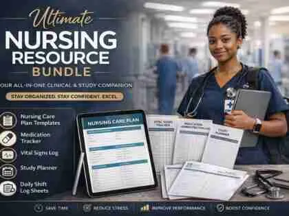 I will design a complete nursing resource bundle with editable clinical templates for nurses and students