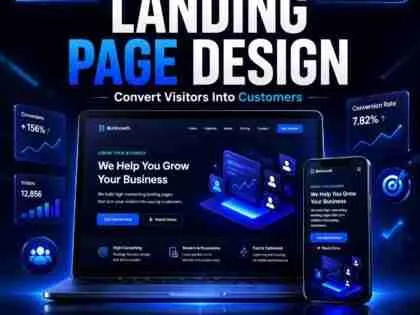 I will design premium modern landing page in Webflow or WordPress