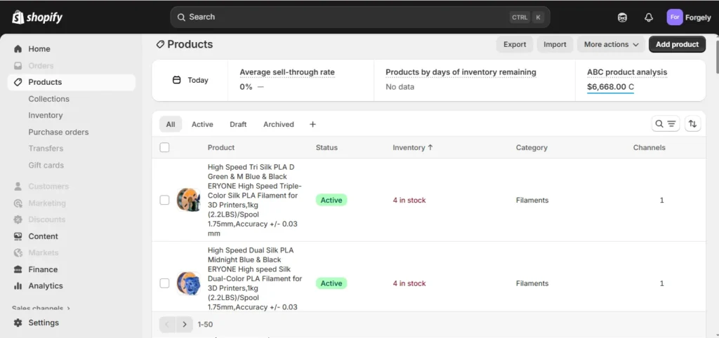 Shopify Virtual Assistant and Product Lister for Forgely.co