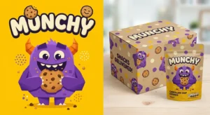 Munchy Monster — Playful Geometric Brand Identity
