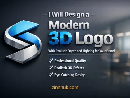 I Will Design a Modern 3D Logo With Realistic Depth and Lighting for Your Brand