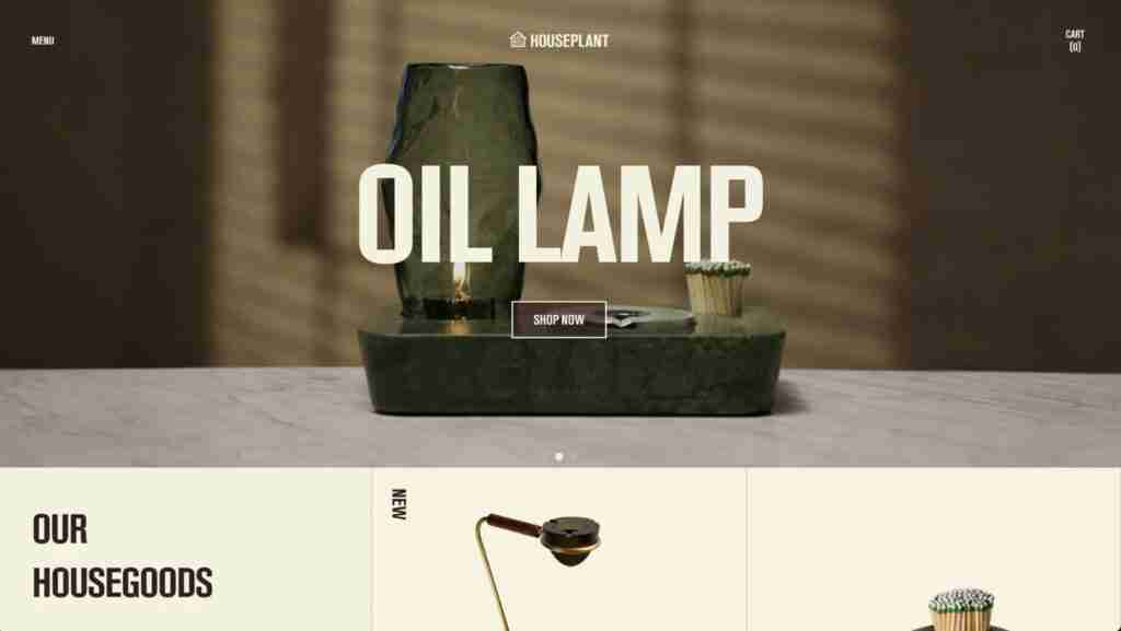 shopify store landing page