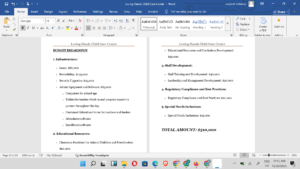 Loving Hands Childcare Family Grant Project