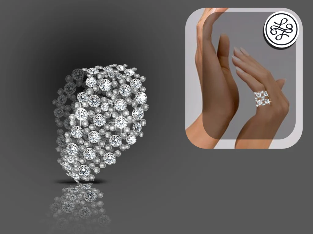 Custom diamond cut rings