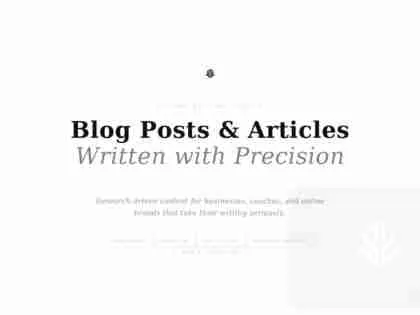 I will write research-driven blog posts and articles for your business.