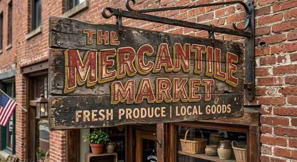 The Mercantile Market — Retro Farmers' Market Brand