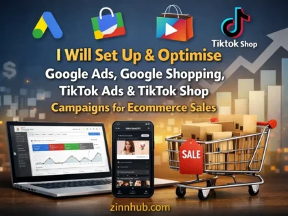 I Will Set Up & Optimise Google Ads, Google Shopping, TikTok Ads & TikTok Shop Campaigns for Ecommerce Sales