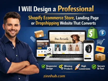 I Will Design a Professional Shopify Ecommerce Store, Landing Page or Dropshipping Website That Converts