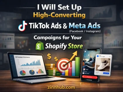 I Will Set Up High-Converting TikTok Ads & Meta Ads (Facebook/Instagram) Campaigns for Your Shopify Store