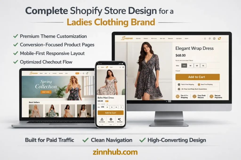 Shopify Ladies Clothing Store — Premium Conversion Design