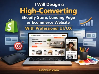 I Will Design a High-Converting Shopify Store, Landing Page or Ecommerce Website With Professional UI/UX