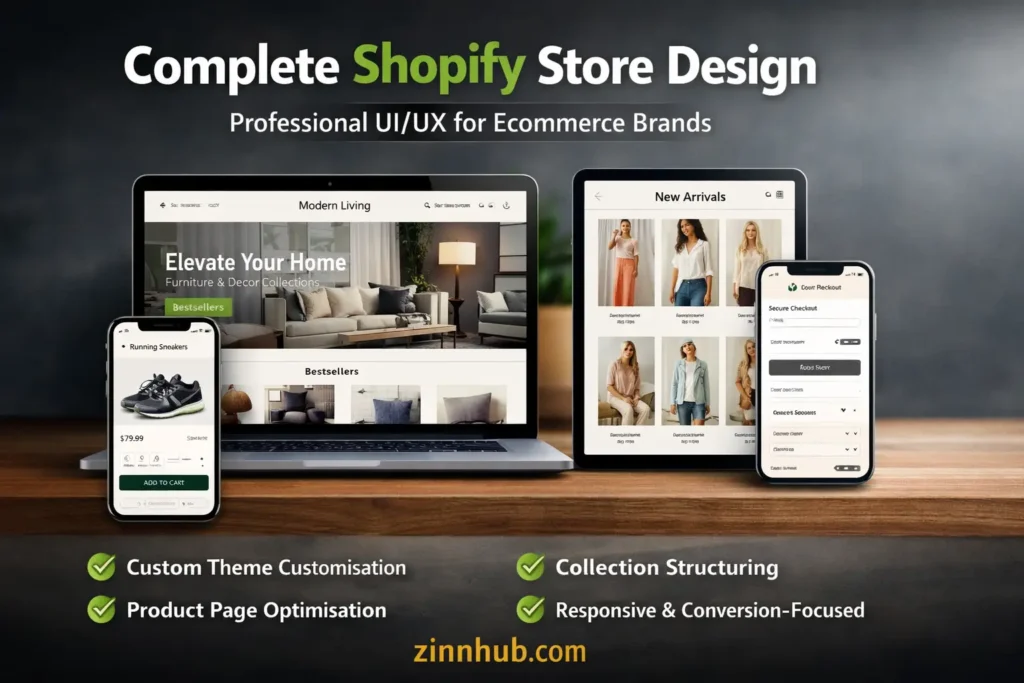 Shopify Website Design — Full UI/UX Ecommerce Store