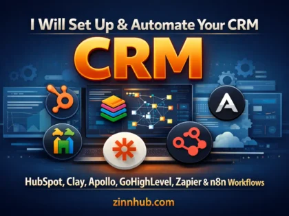 I Will Set Up & Automate Your CRM — HubSpot, Clay, Apollo, GoHighLevel, Zapier & n8n Workflows