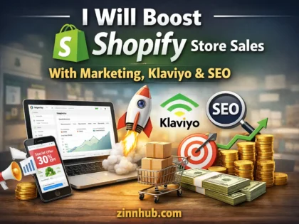 I Will Boost Shopify Store Sales With Marketing, Klaviyo & SEO