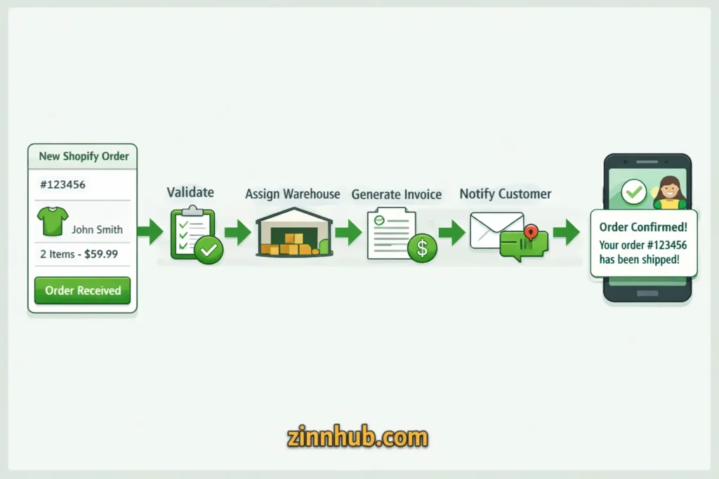 Shopify Order Automation System for Retail Client