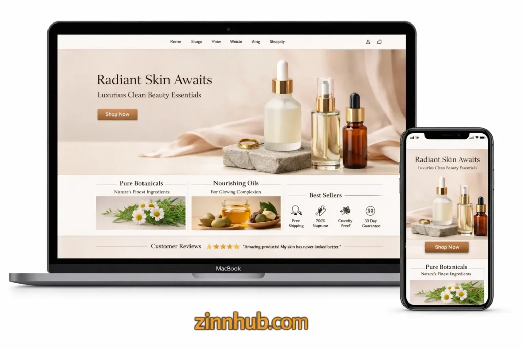 Shopify Beauty Store Build with Full Walk-Through
