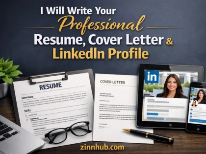 I Will Write Your Professional Resume, Cover Letter & LinkedIn Profile
