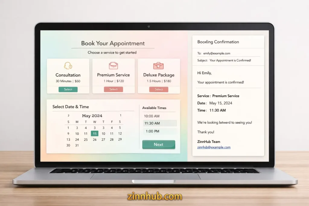 Wix Booking & Reservation Site for Service Business