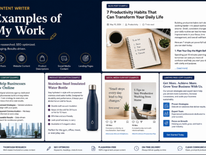 I will write SEO-optimized, engaging content for your brand or website