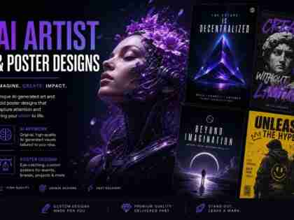 I will create high-impact AI-generated artwork and custom posters for your brand or Web3 project