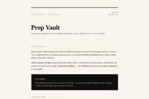 Prop Vault — Product Brief & Market Research