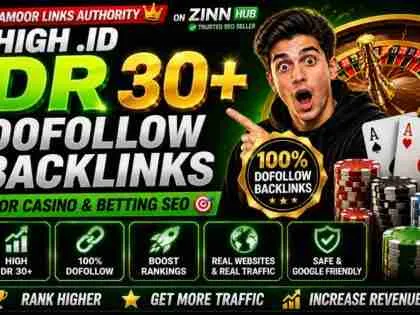 I will provide dofollow casino gambling backlinks from DR 30-50 Indonesian domains