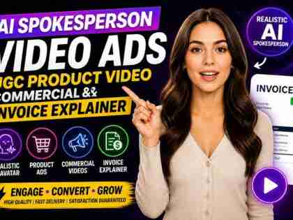 I will produce realistic AI spokesperson video ads, UGC content, and product commercials