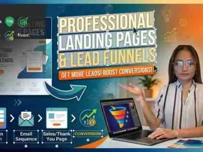 I will design a high-converting landing page and website with CRM and automation integration