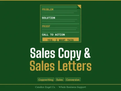 I will write sales copy or a sales letter that clearly communicates your offer and moves your reader to act.