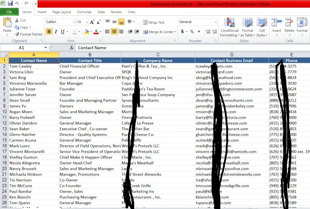 USA Restaurant Owners Email List – 131K Business Leads
