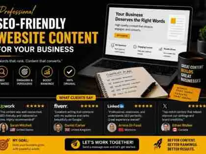 I will write SEO-friendly website content for your business