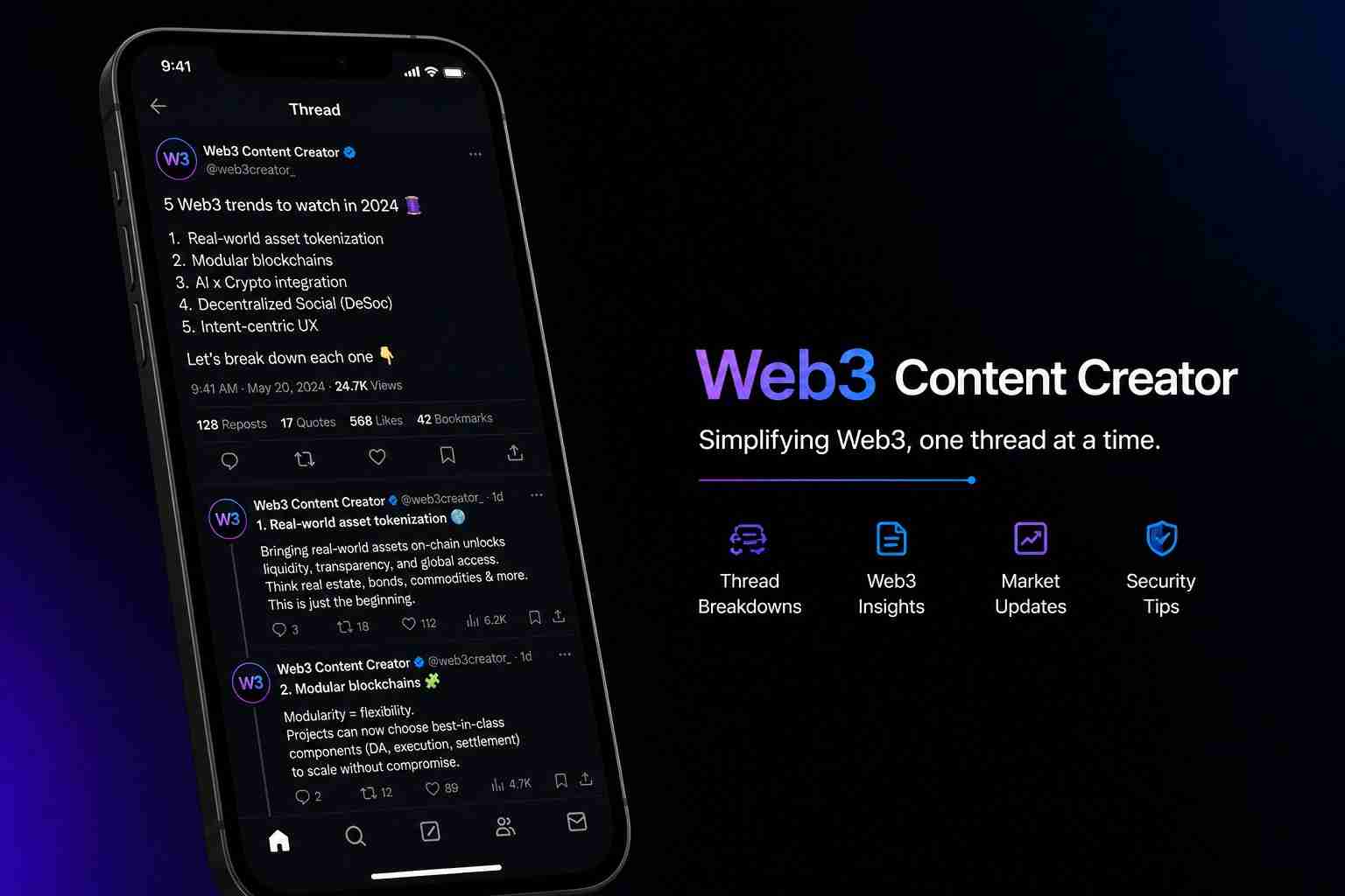 Web3 Content Writer | Threads, Scripts &Amp; Strategy 2 Web3 Content Writer | Threads, Scripts &Amp; Strategy - Image 2
