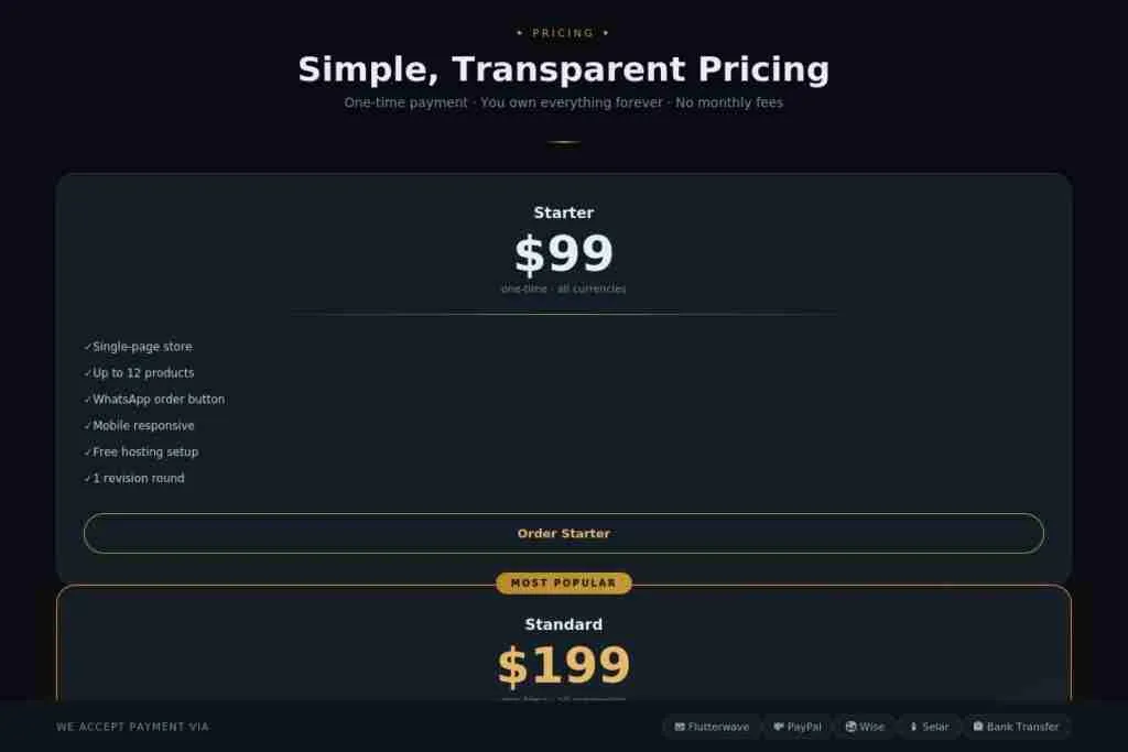 De Prudent store designer service landing page