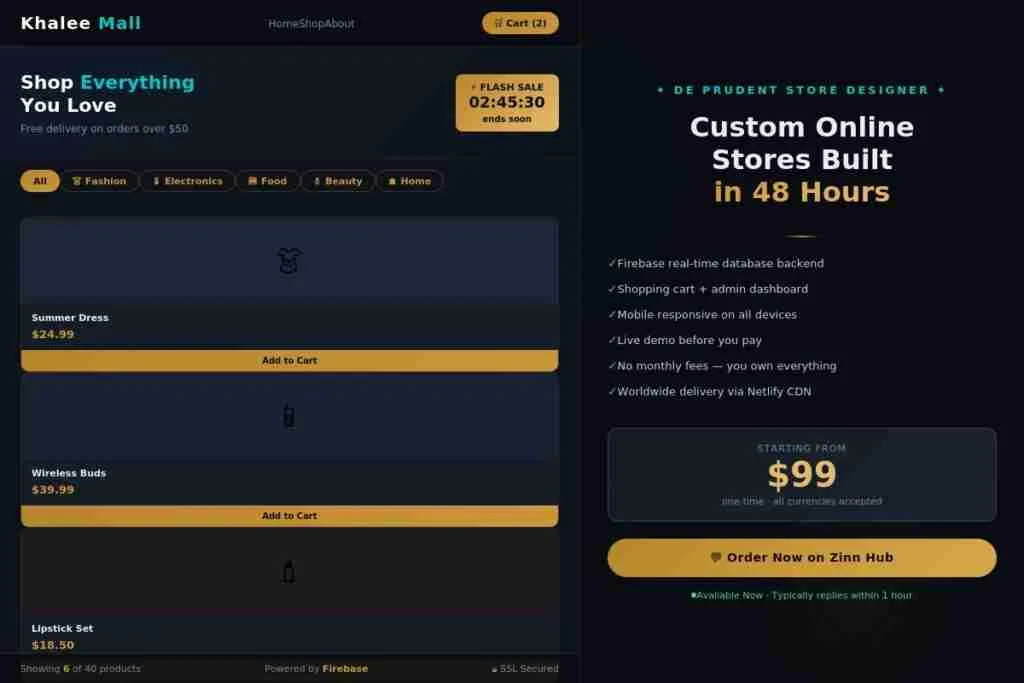 Khalee mall -live firebase store