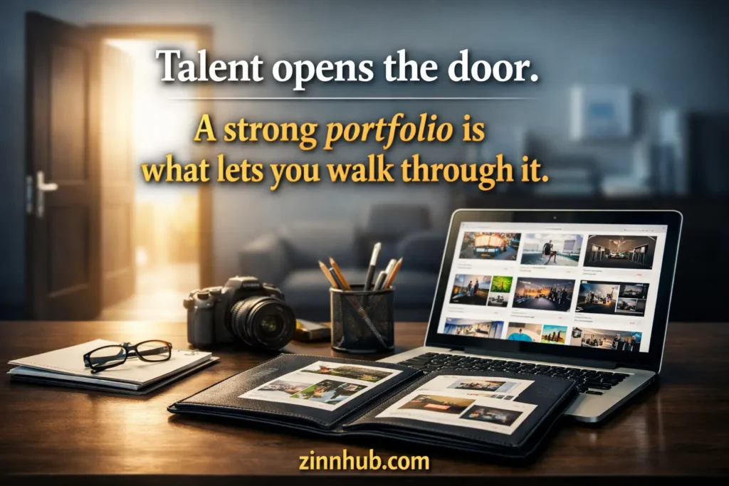 Talent Opens The Door. A Strong Portfolio Is What Lets You Walk Through It.