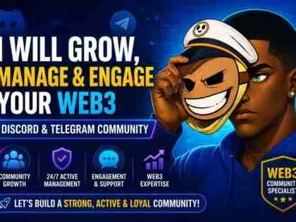 I will grow, manage and engage your Web3 Discord & Telegram community