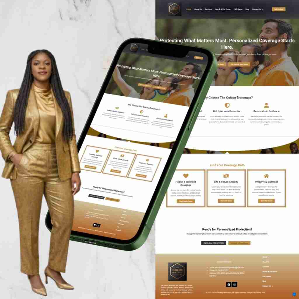 Website design for insurance business