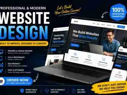 I will design a professional high converting website for your business